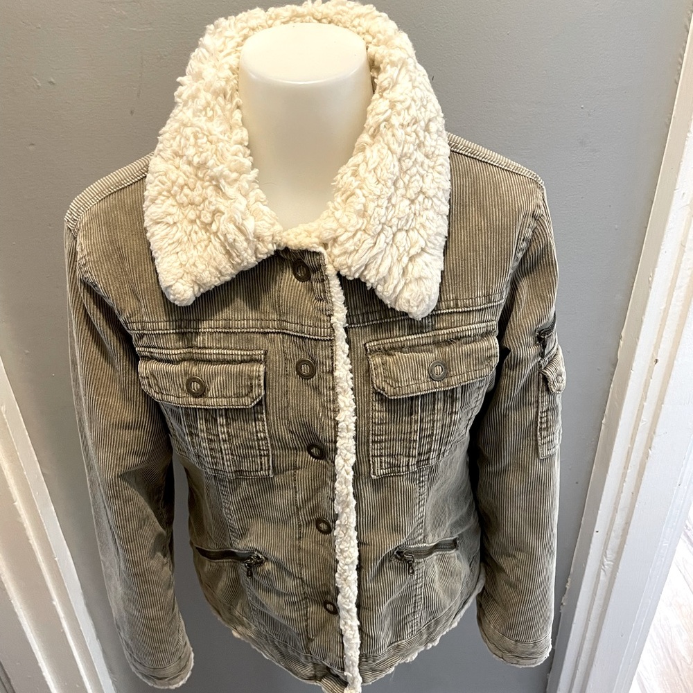 CORDUROY olive green jacket